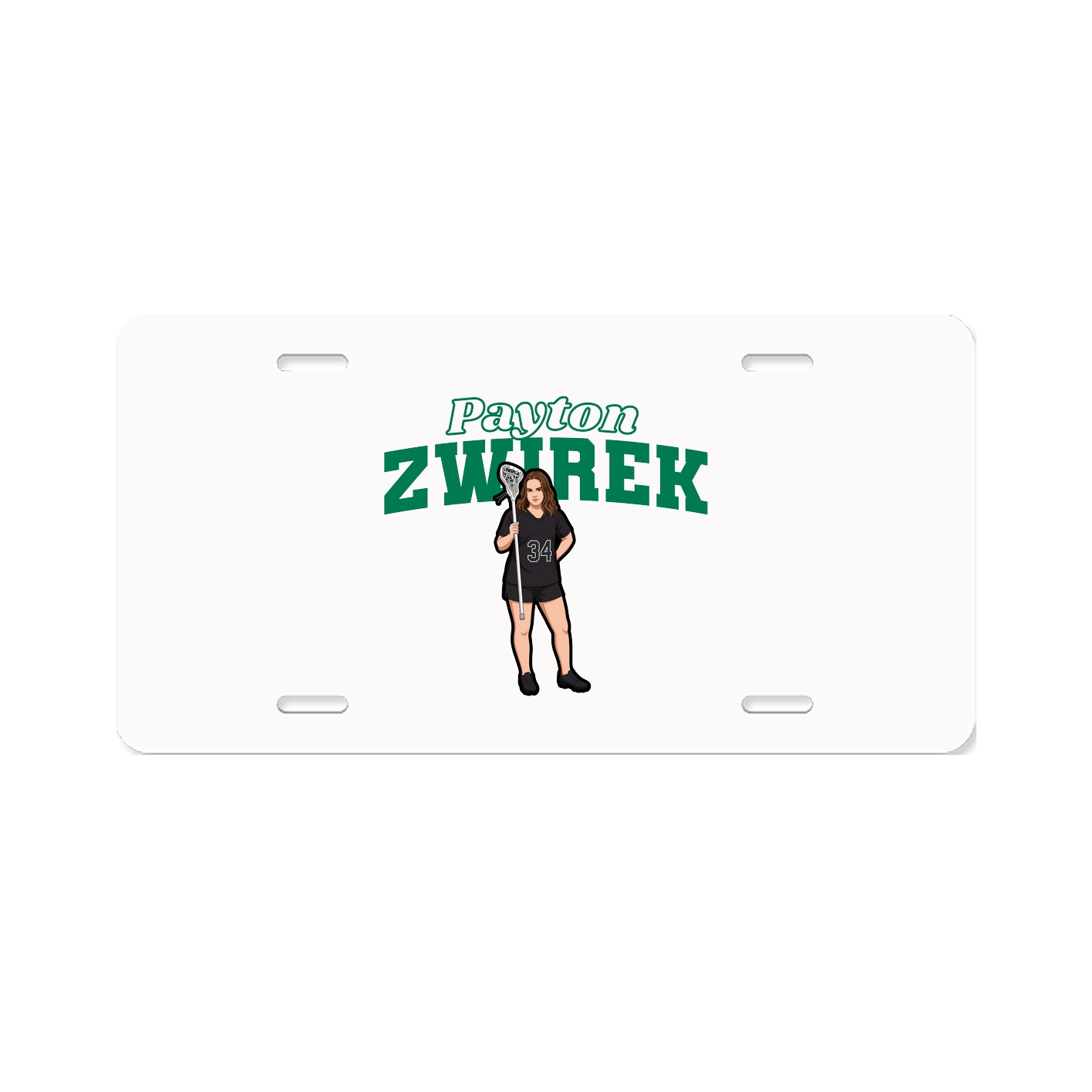 License Plate — Name Arch in Classic