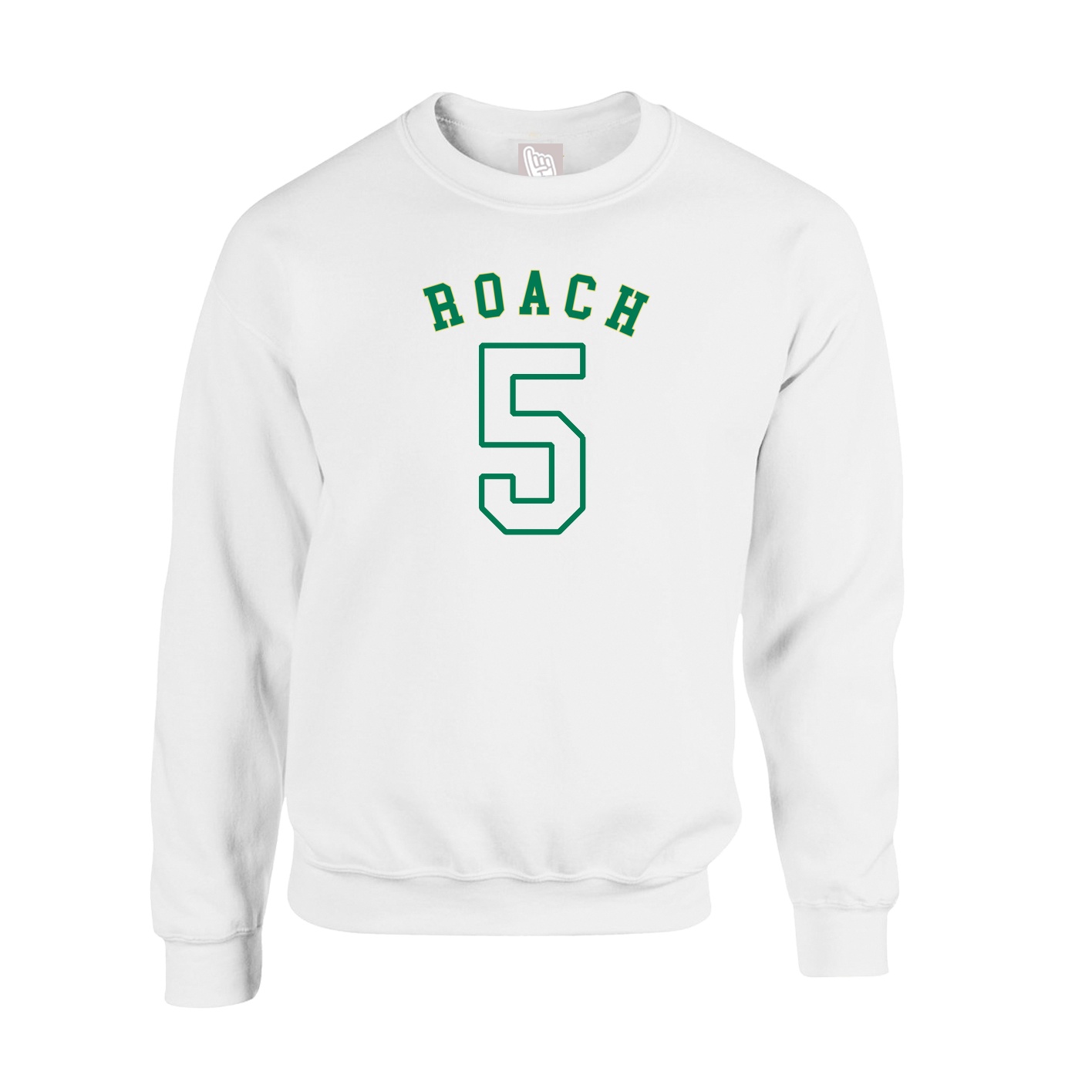 Fleece Crew — Shirsey Arch in White