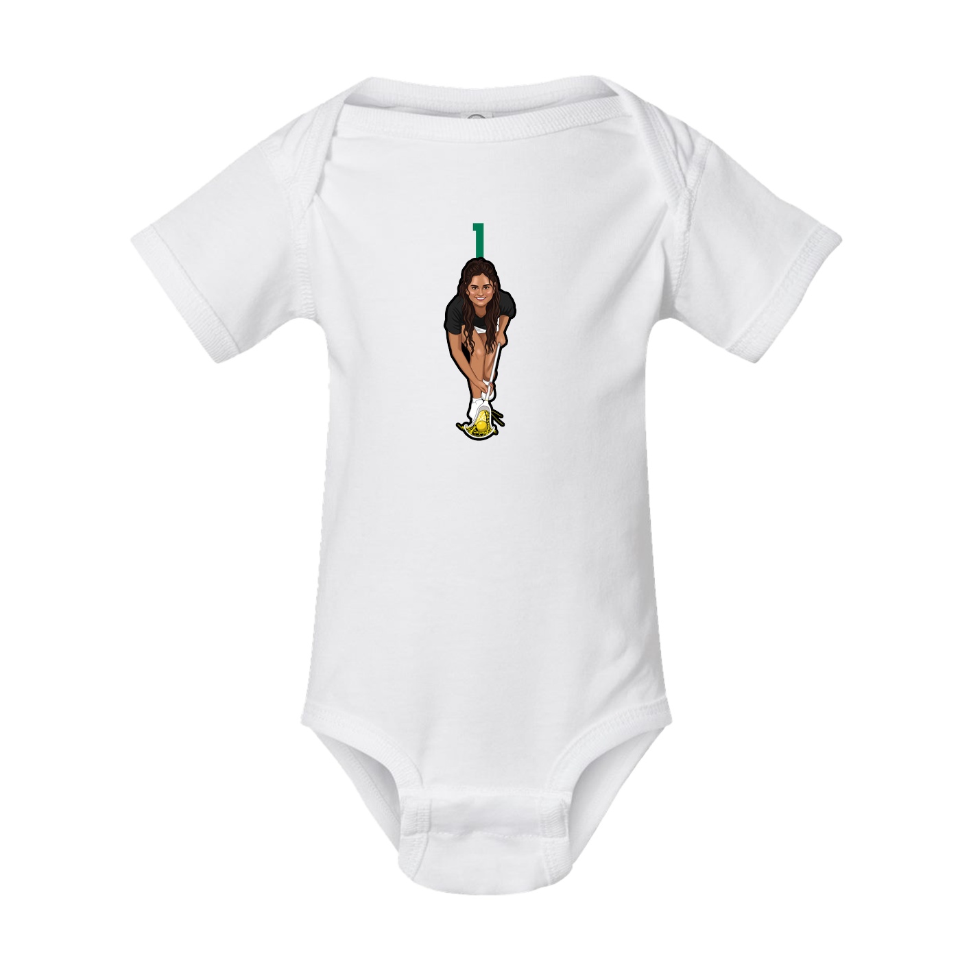 Baby Onesie — Number Top in White