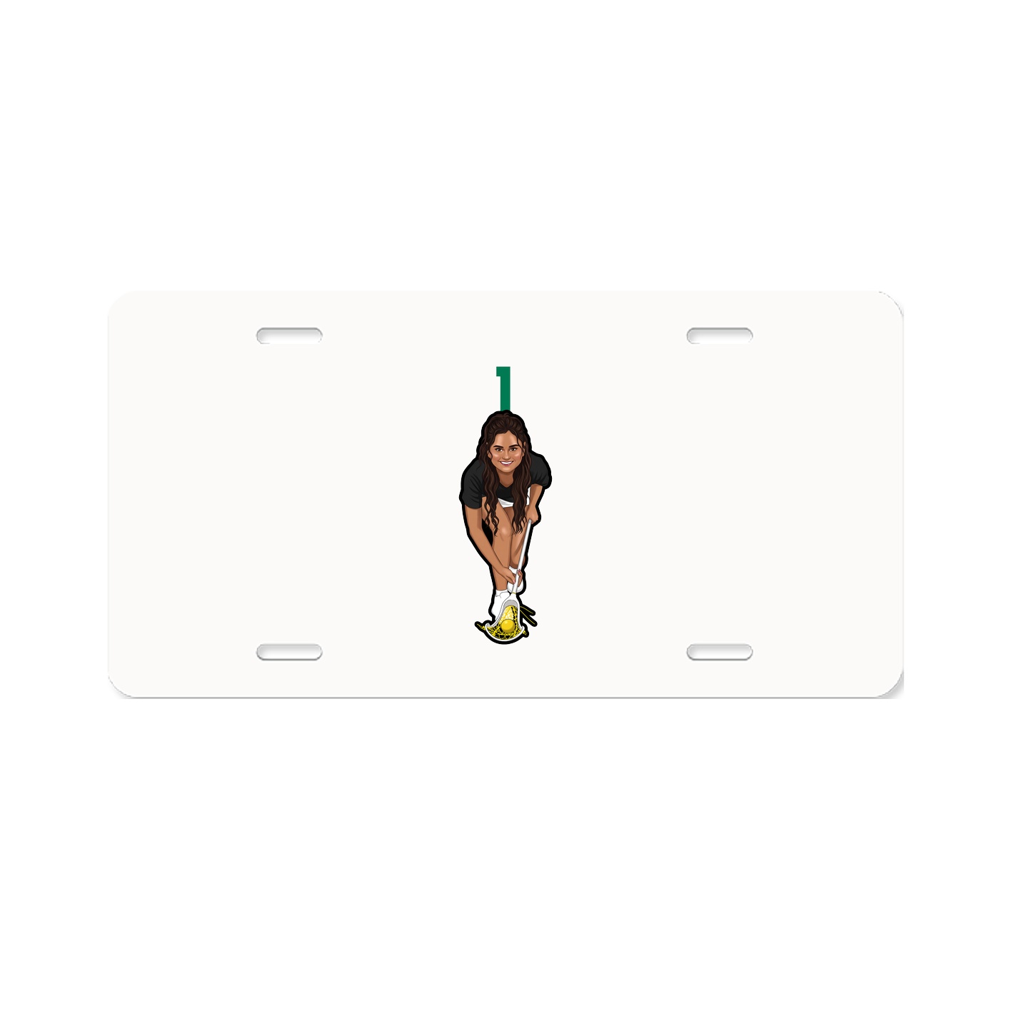License Plate — Number Top in Classic