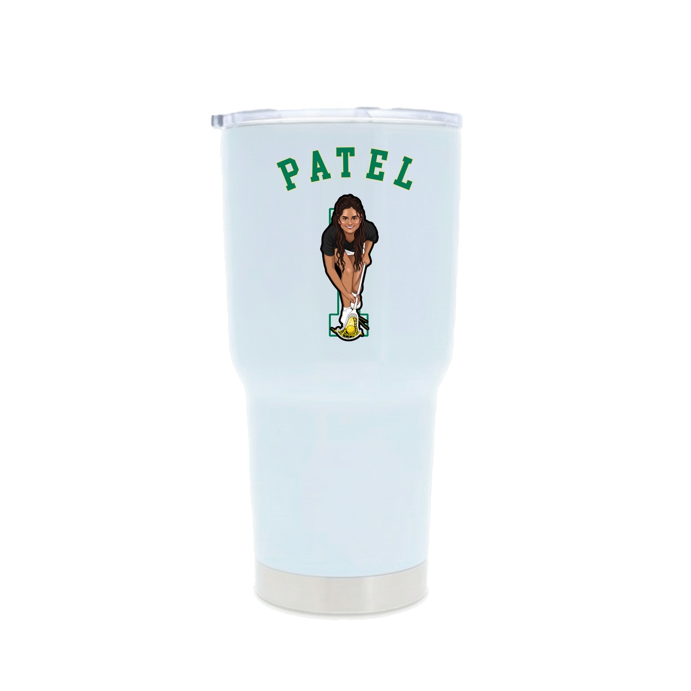 30oz Stainless Steel Tumbler — Shirsey Arch in White