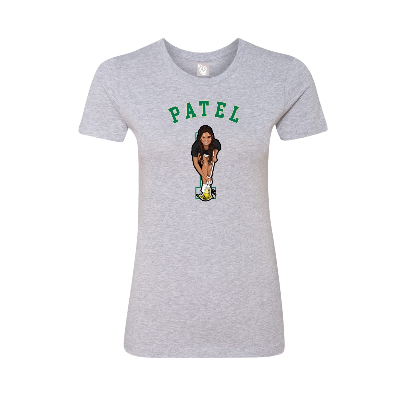 Fitted Women's Tee — Shirsey Arch in Grey
