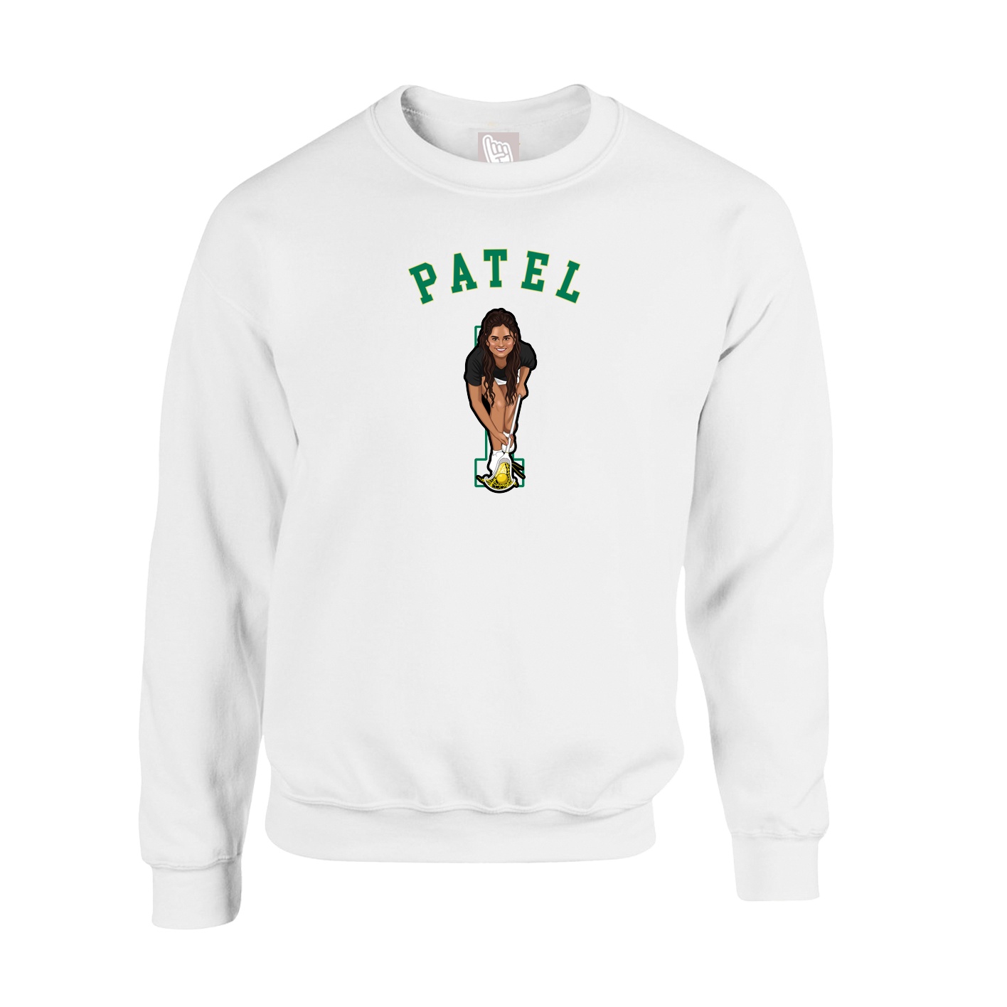 Fleece Crew — Shirsey Arch in White