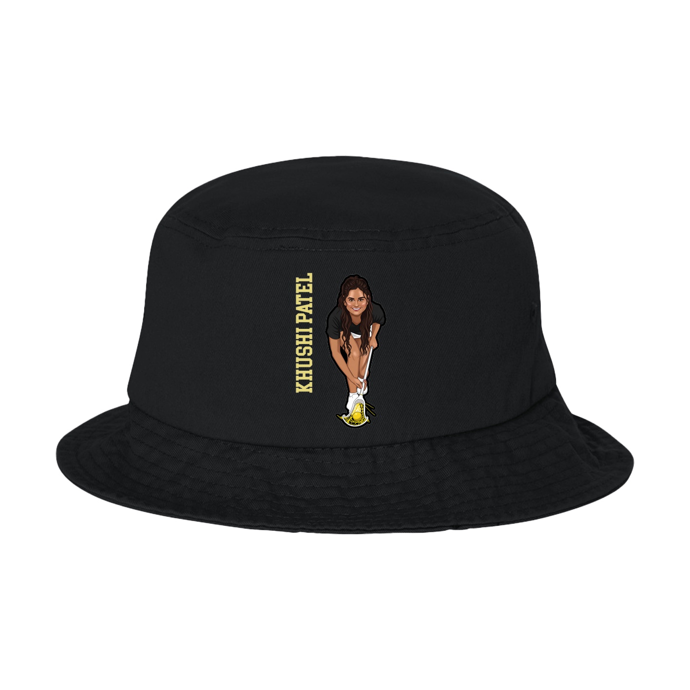 Bucket Cap — Name Vertical in Black