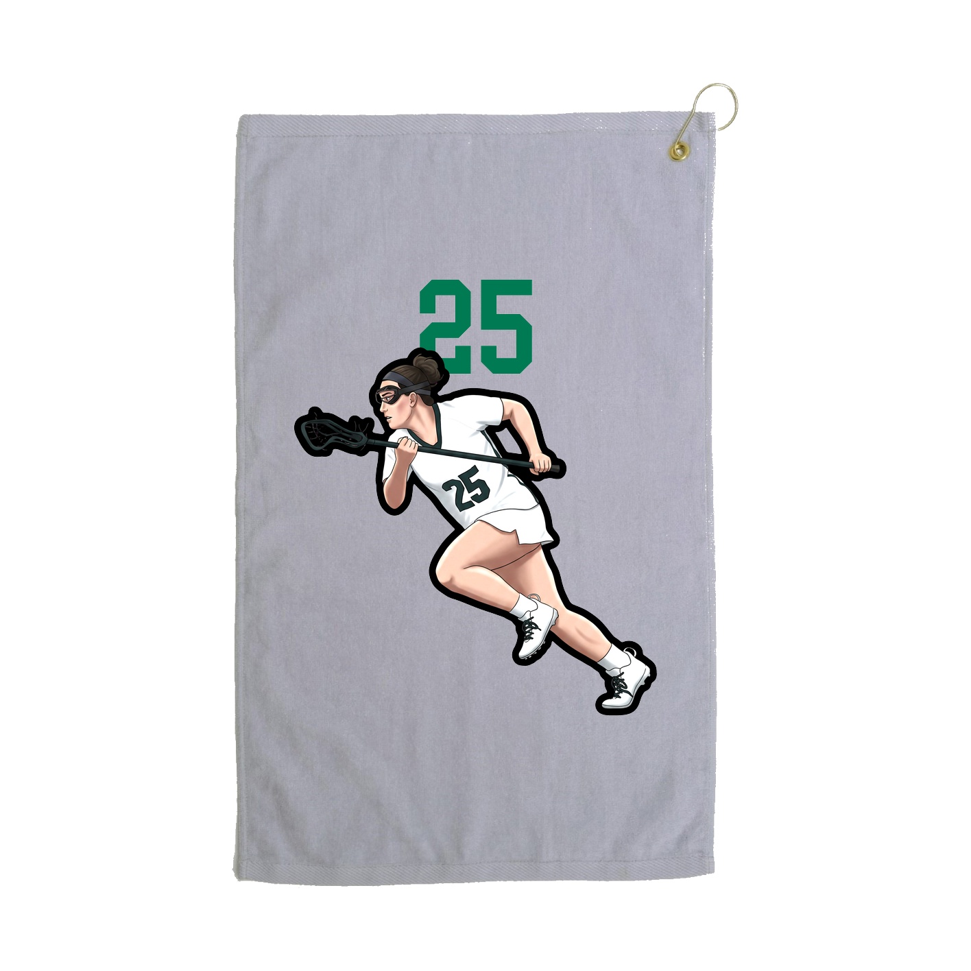 Golf Towel — Number Top in Grey