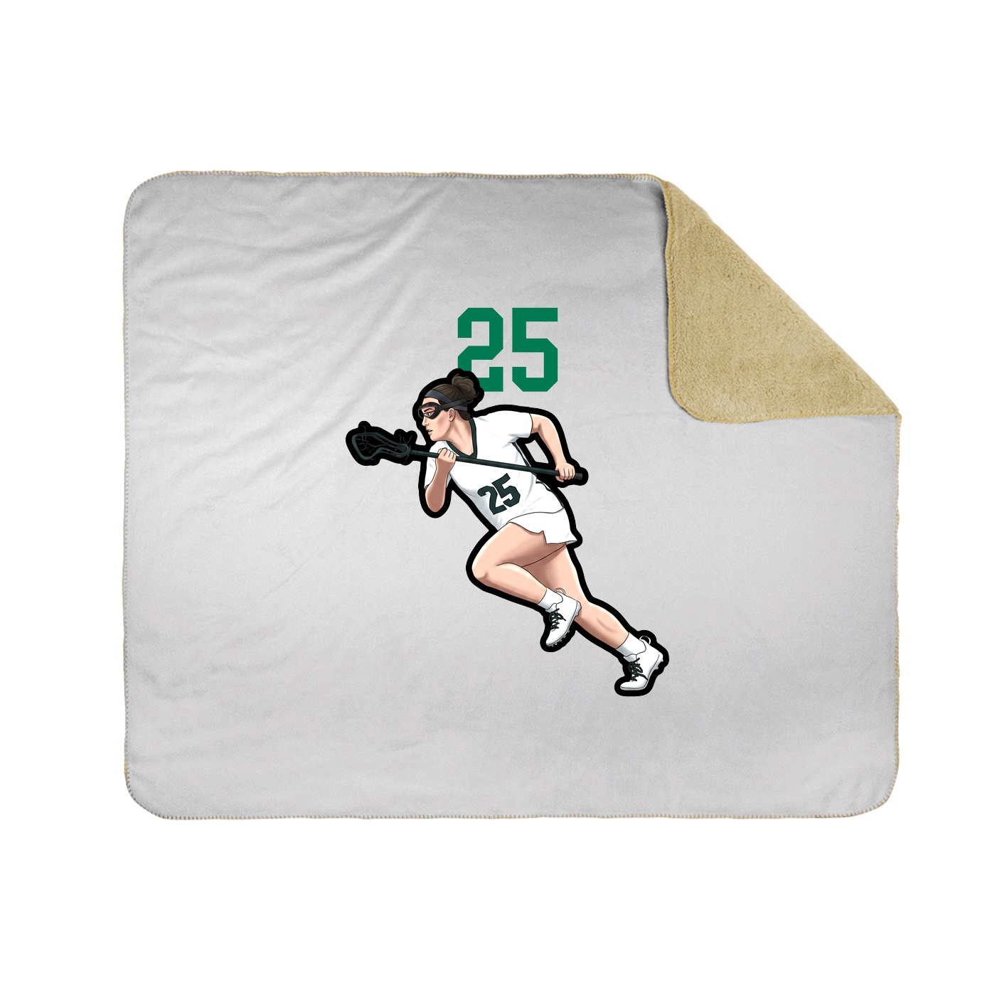 Throw Blanket — Number Top in White