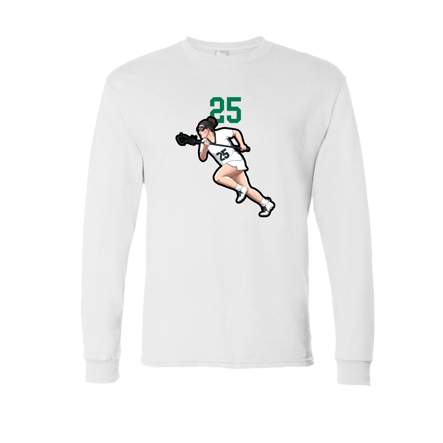 Long Sleeve Tee — Number Top in White