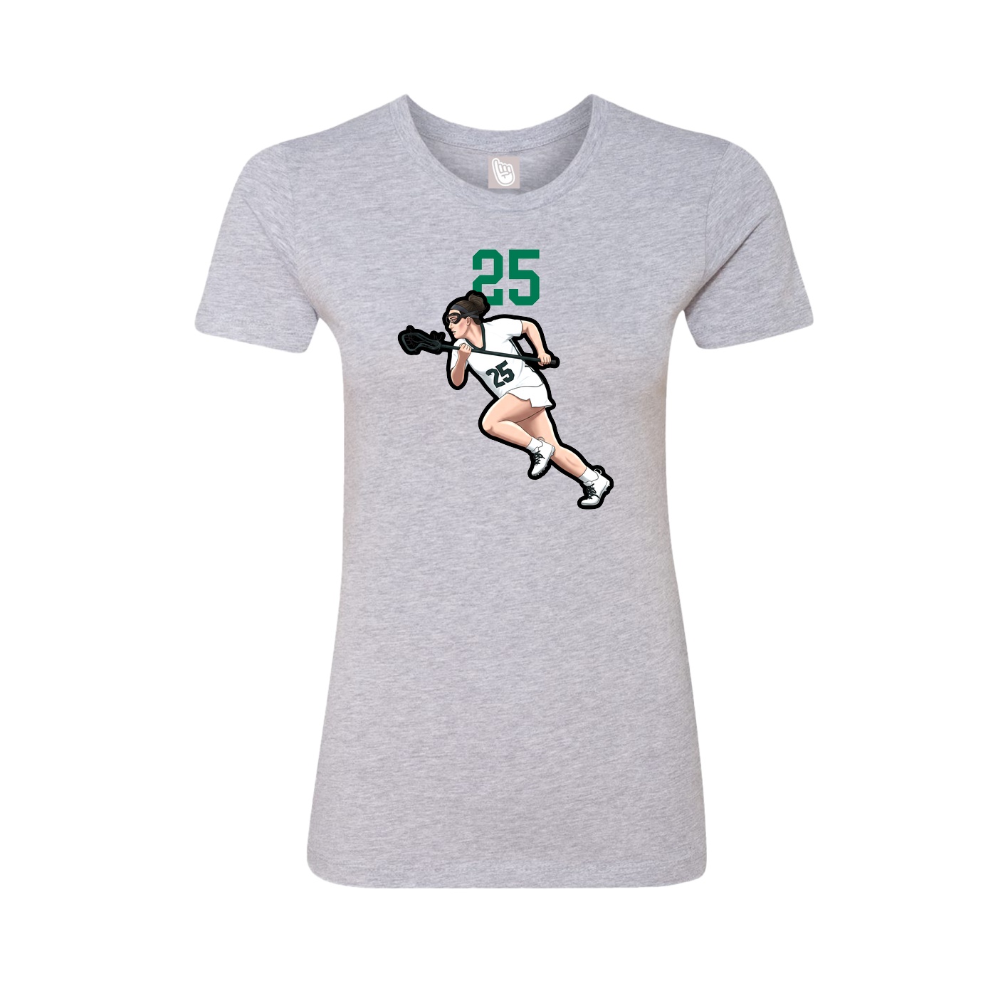 Womens Tee — Number Top in Grey