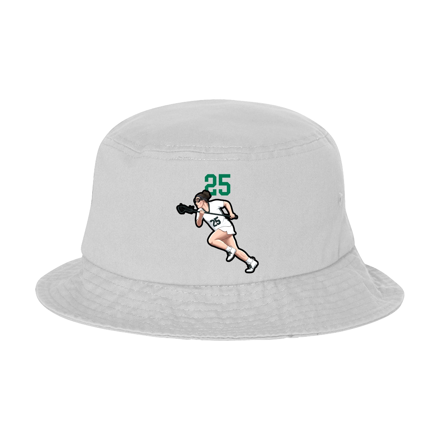 Bucket Cap — Number Top in White