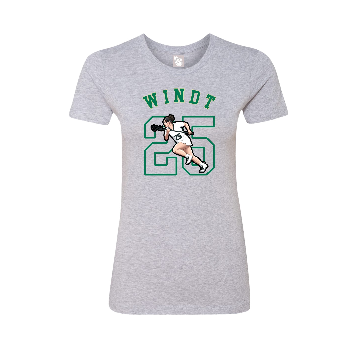 Fitted Women's Tee — Shirsey Arch in Grey