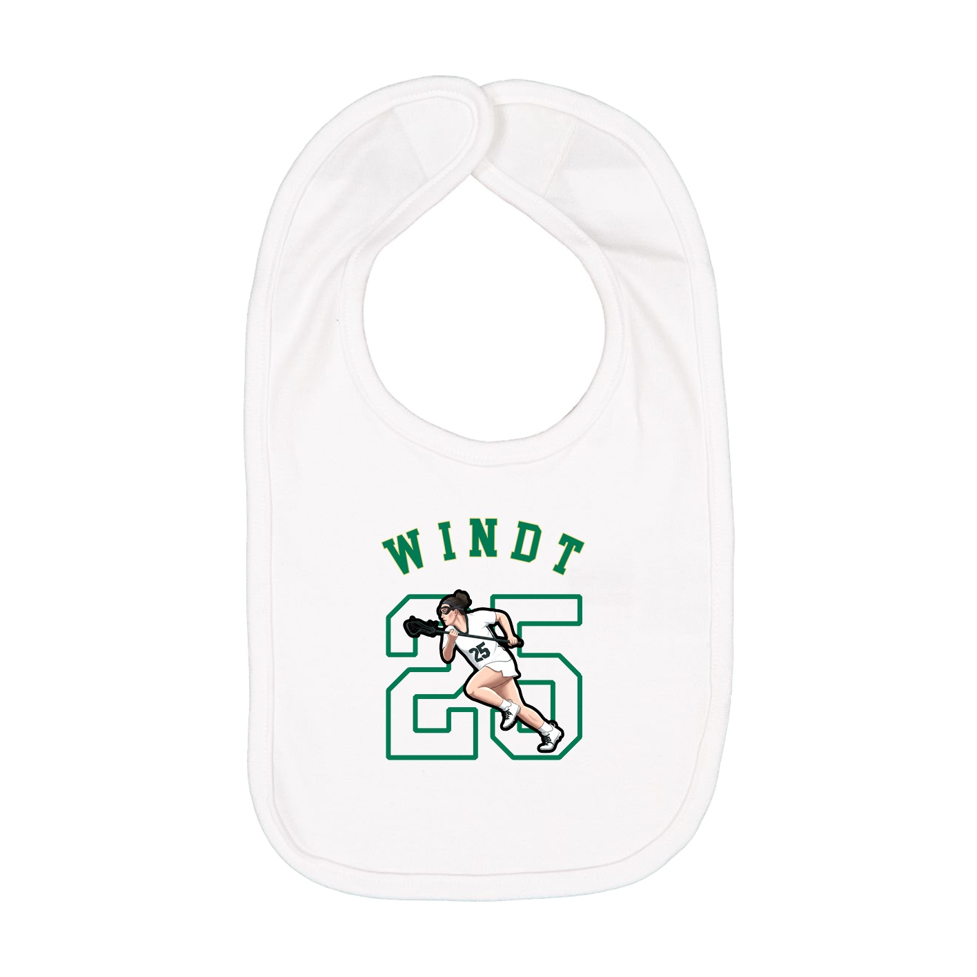 Infant Bib — Shirsey Arch in White