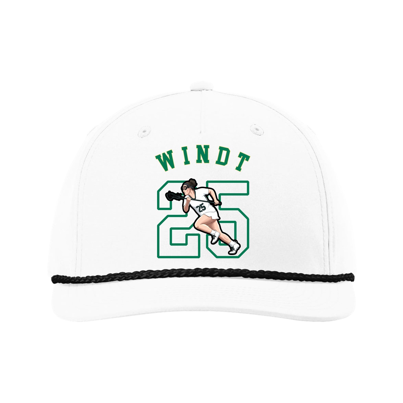 Five-Panel Classic Rope Cap — Shirsey Arch in White