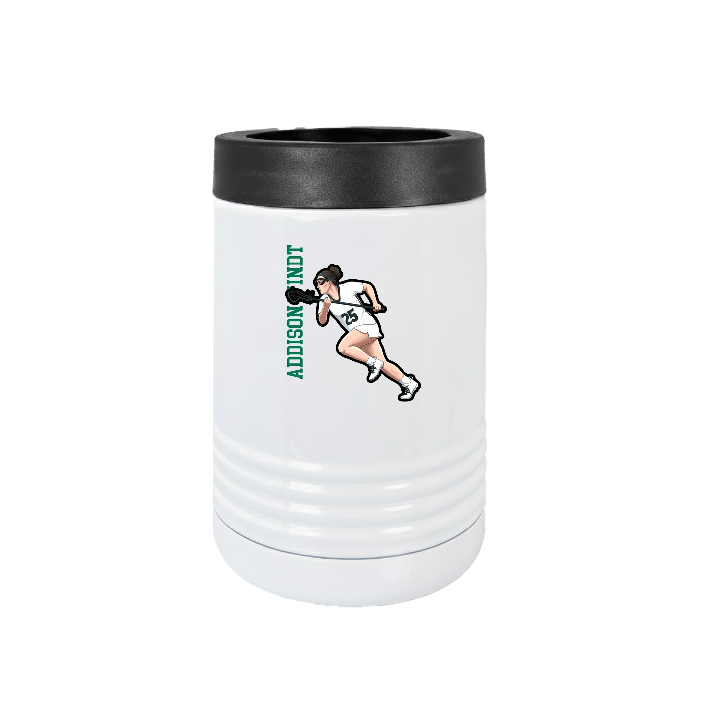 Beverage Holder — Name Vertical in White