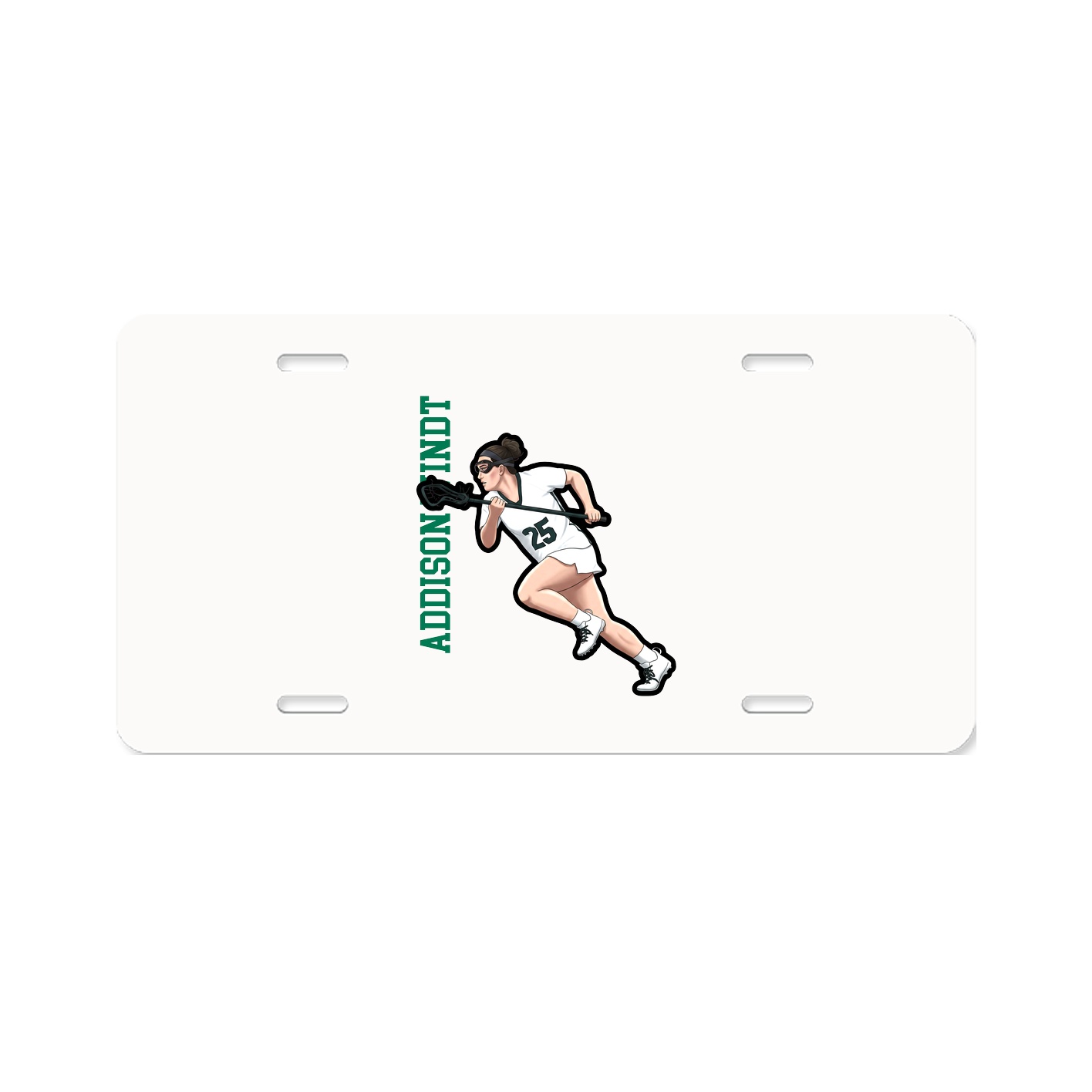 License Plate — Name Vertical in Classic