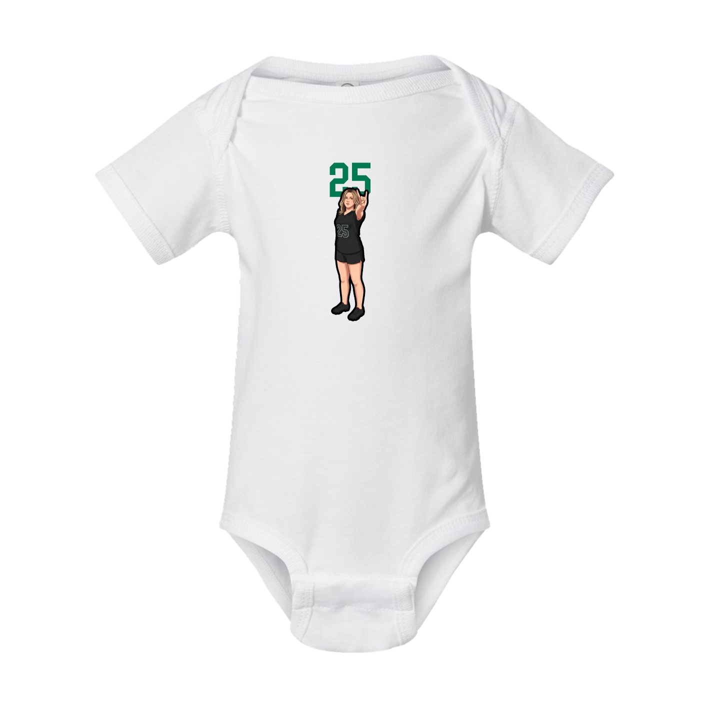 Baby Onesie — Number Top in White