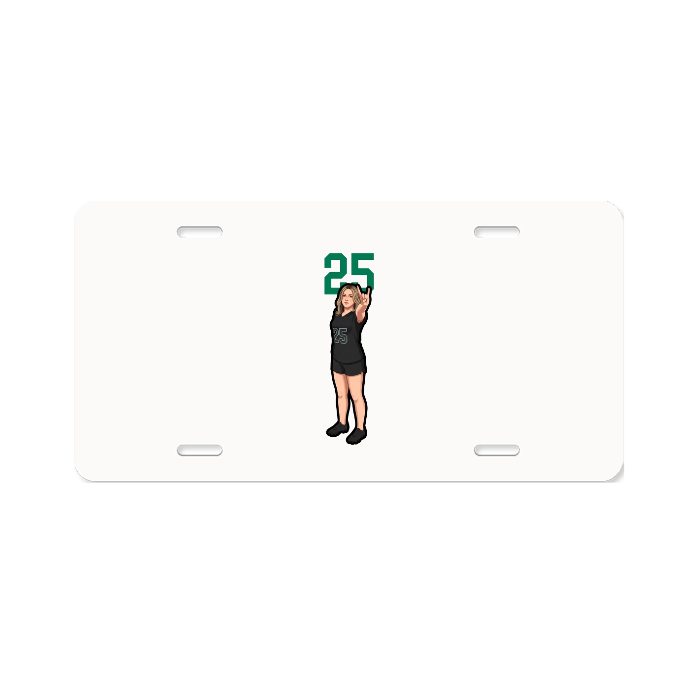 License Plate — Number Top in Classic