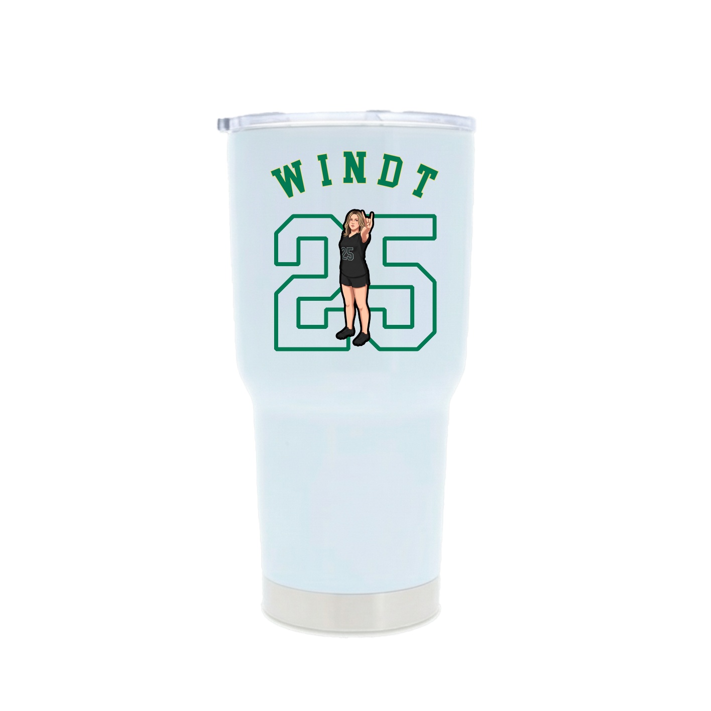 30oz Stainless Steel Tumbler — Shirsey Arch in White