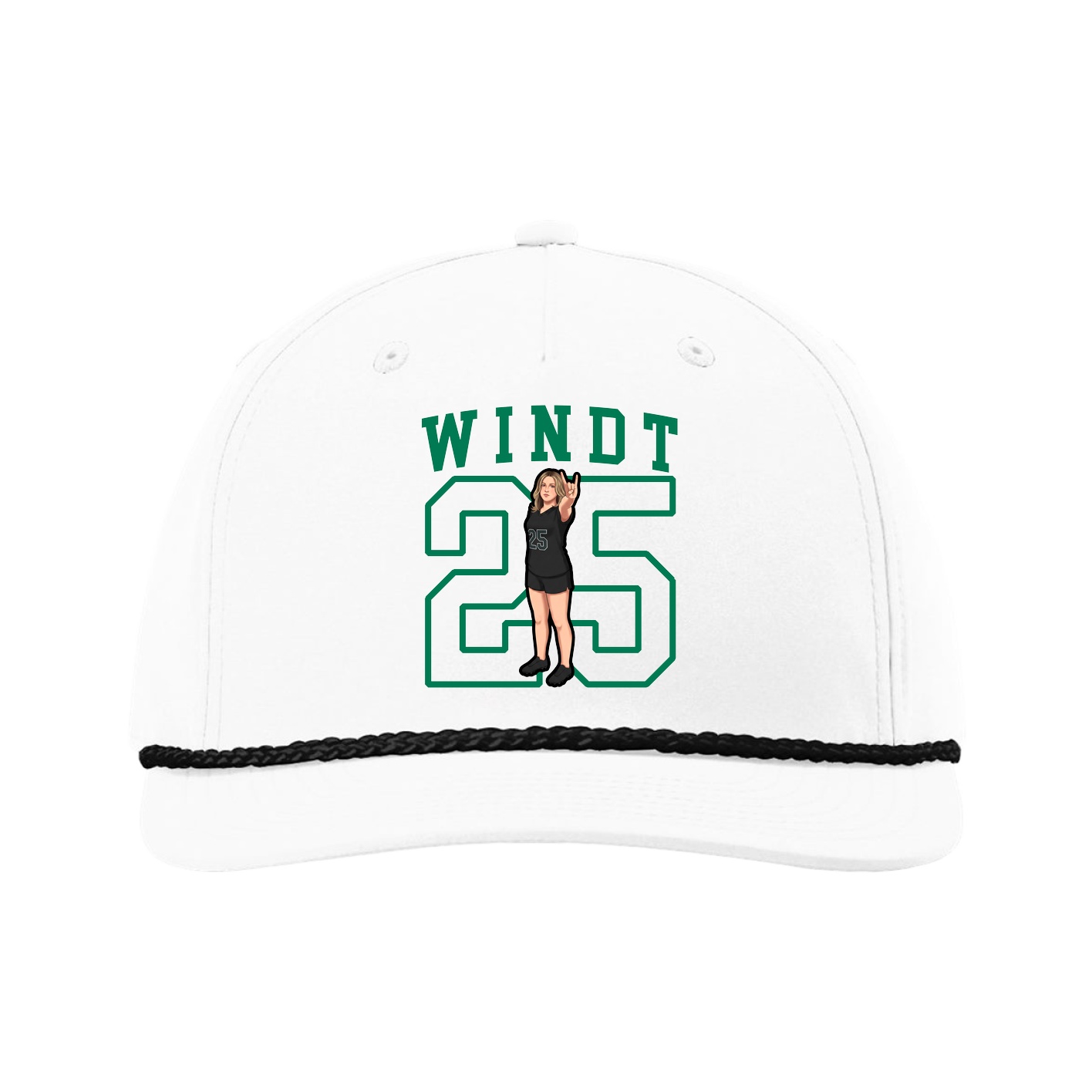 Five-Panel Classic Rope Cap — Shirsey in White
