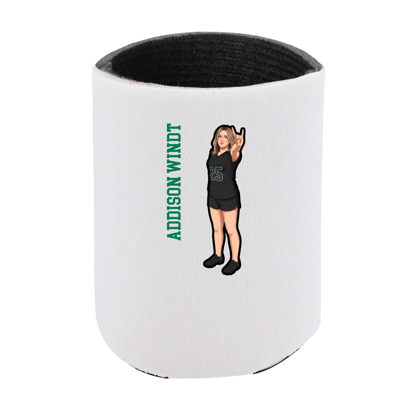 Can Holder — Name Vertical in White