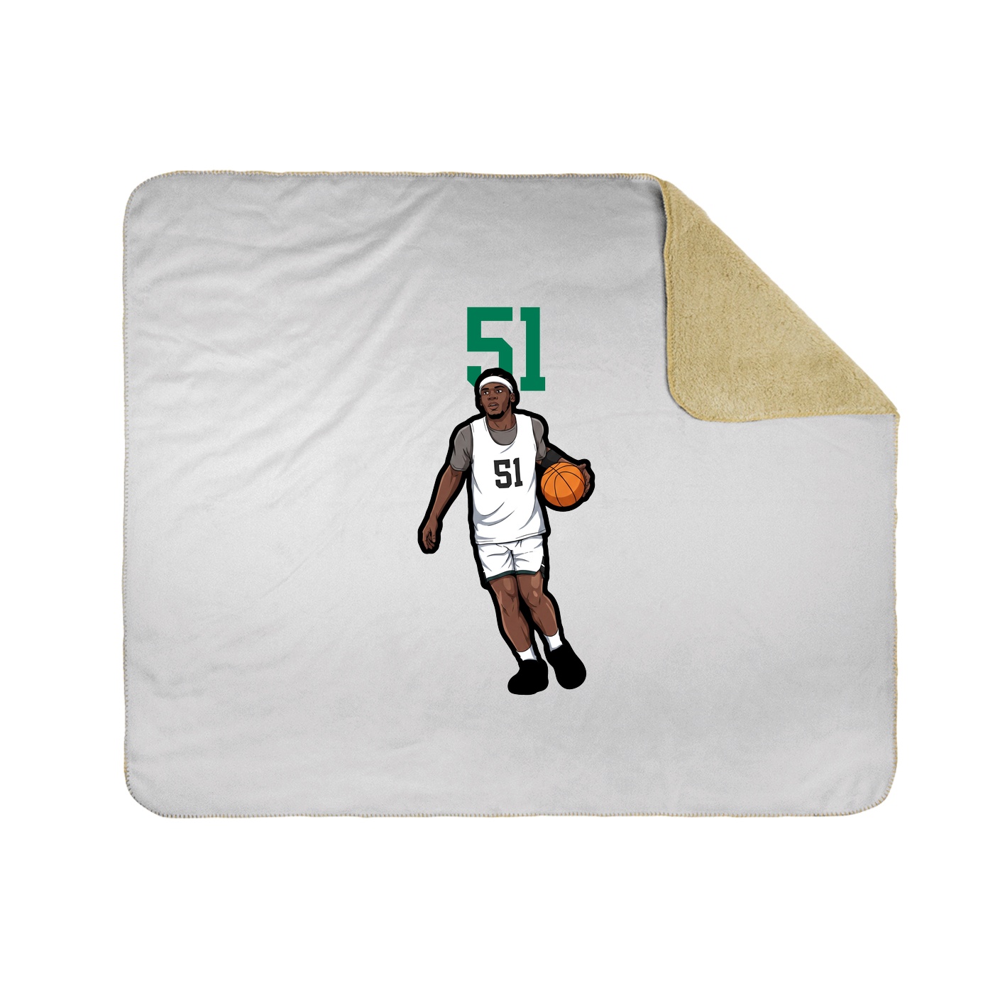 Throw Blanket — Number Top in White