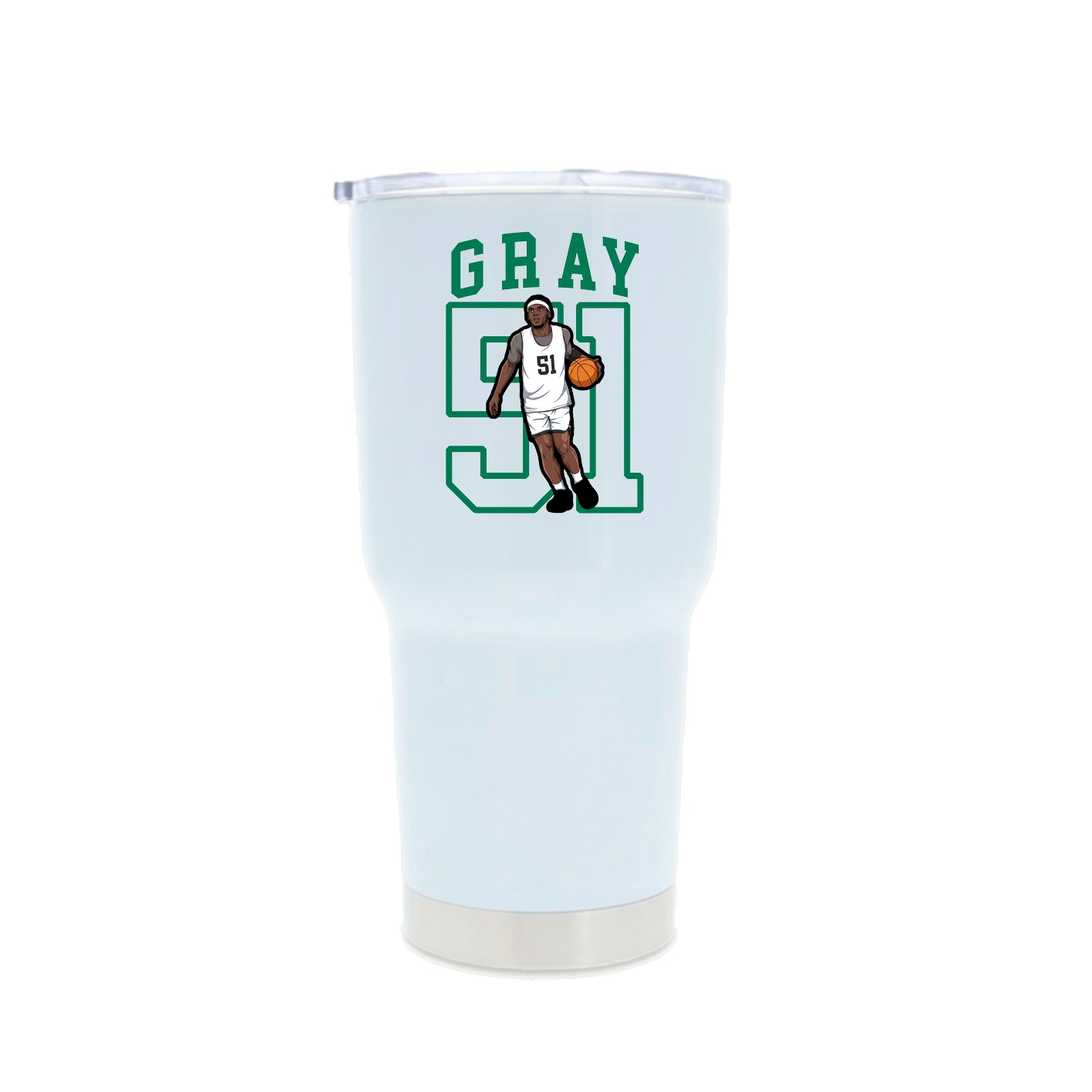 30oz Stainless Steel Tumbler — Shirsey in White