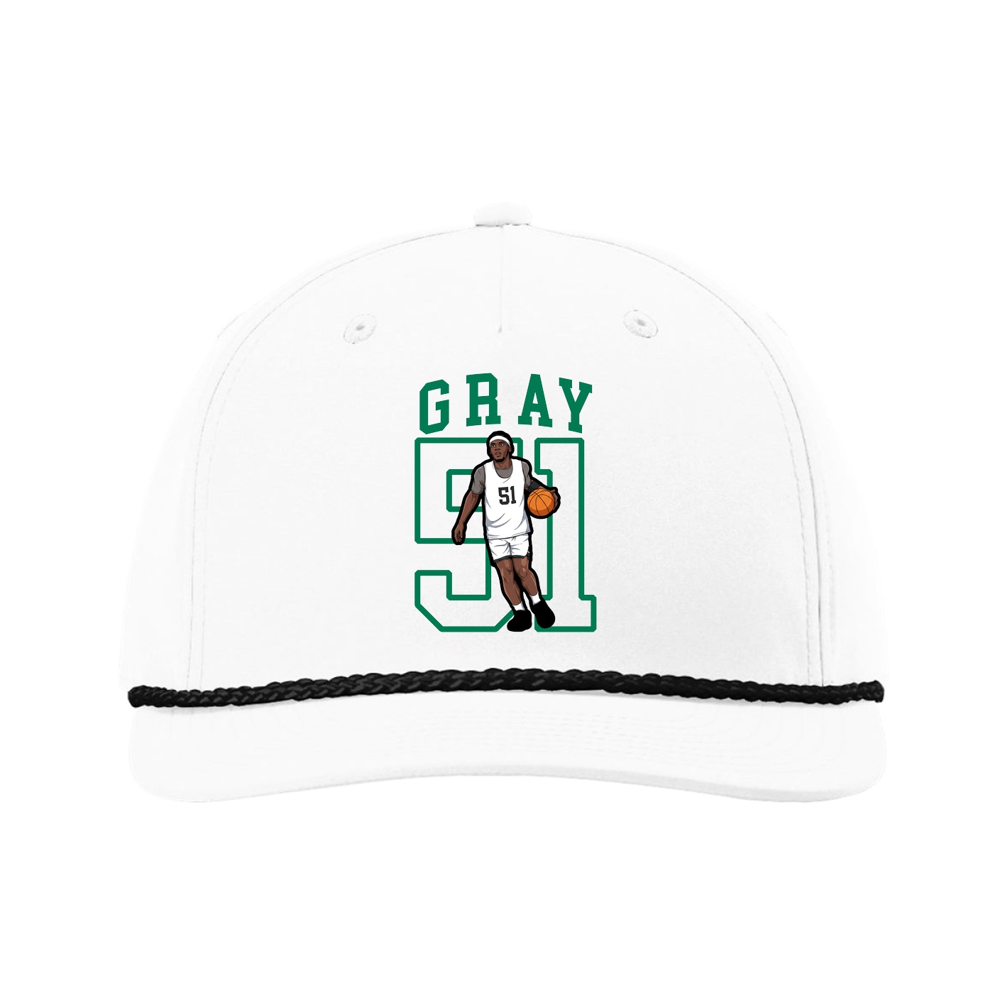 Five-Panel Classic Rope Cap — Shirsey in White