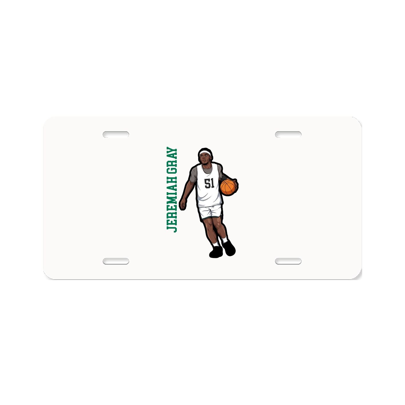License Plate — Name Vertical in Classic