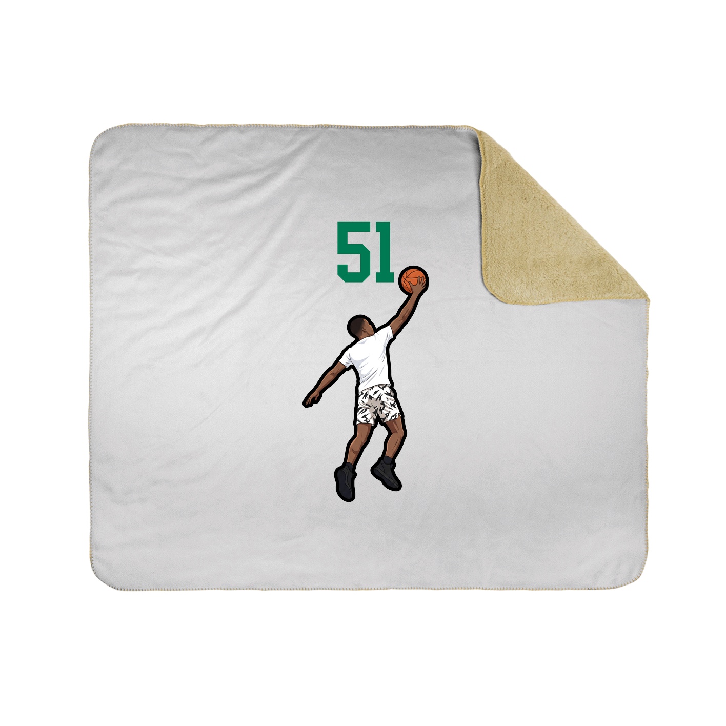 Throw Blanket — Number Top in White