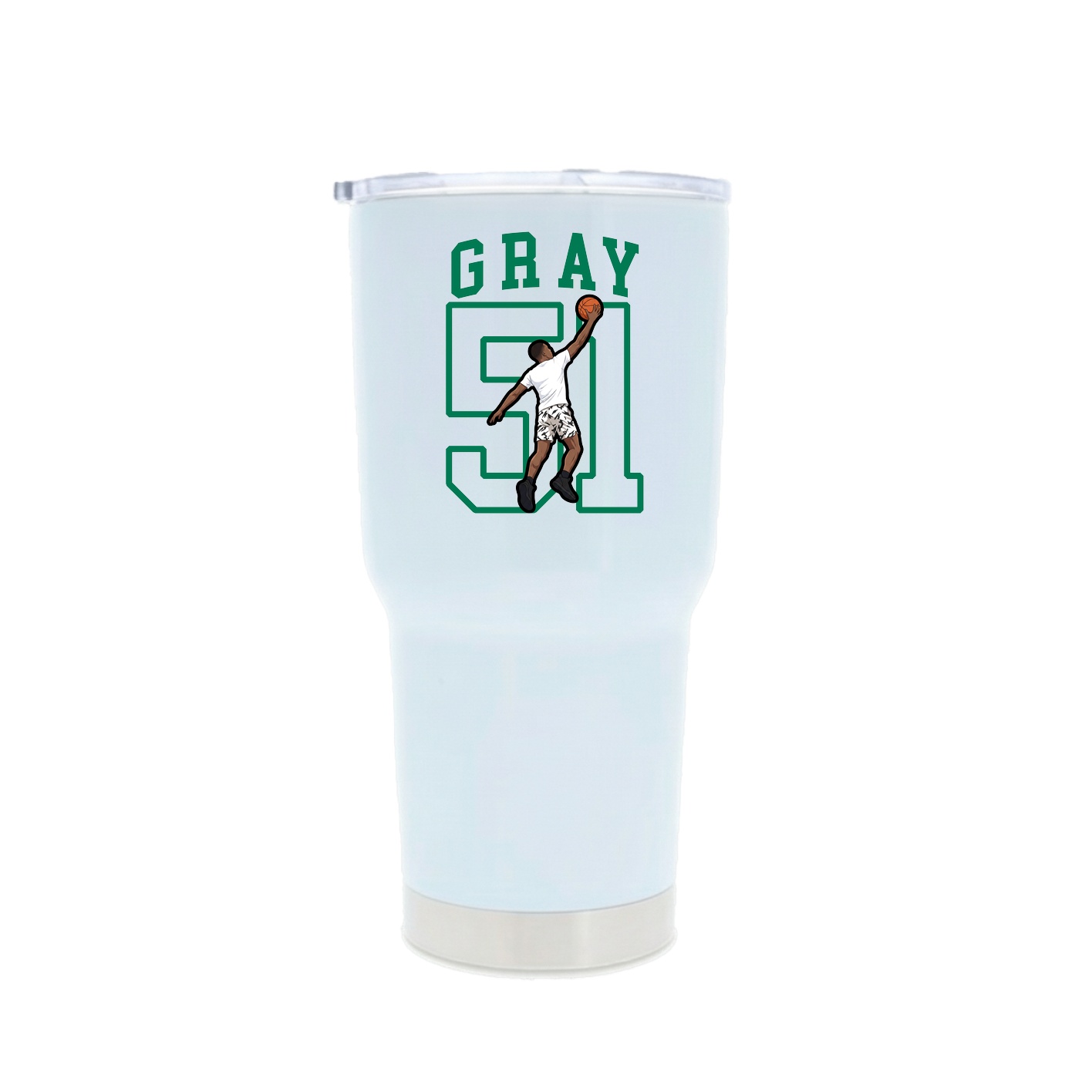 30oz Stainless Steel Tumbler — Shirsey in White