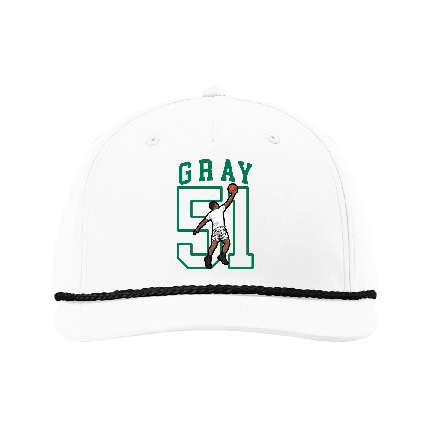 Five-Panel Classic Rope Cap — Shirsey in White