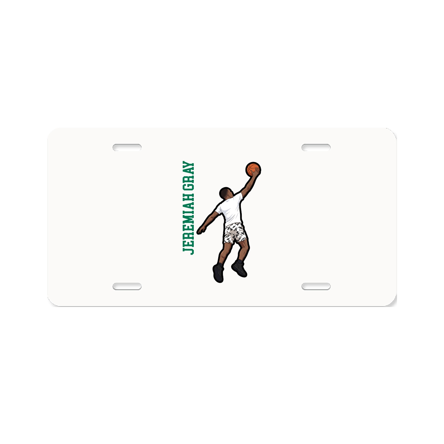 License Plate — Name Vertical in Classic