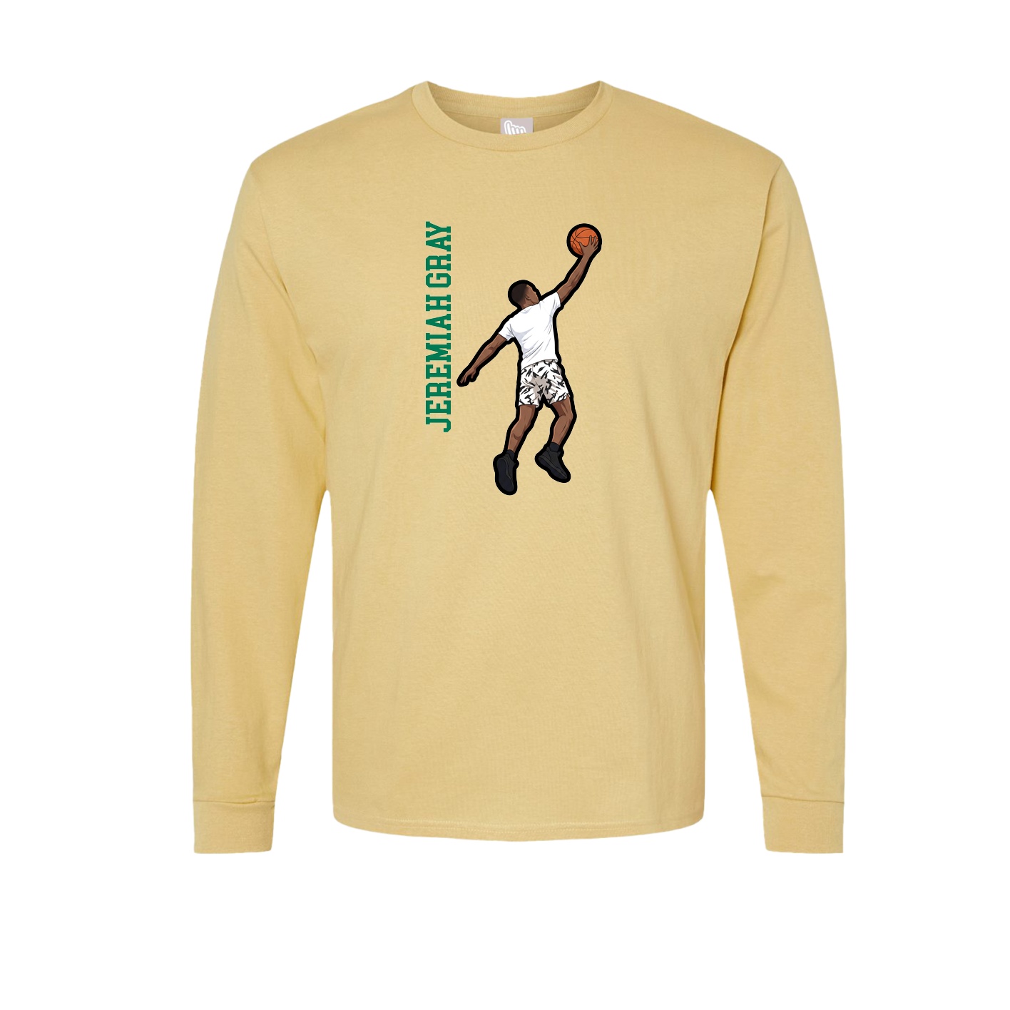 Long Sleeve Tee — Name Vertical in Vegas Gold