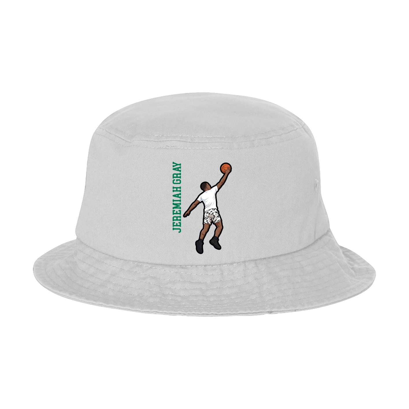 Bucket Cap — Name Vertical in White