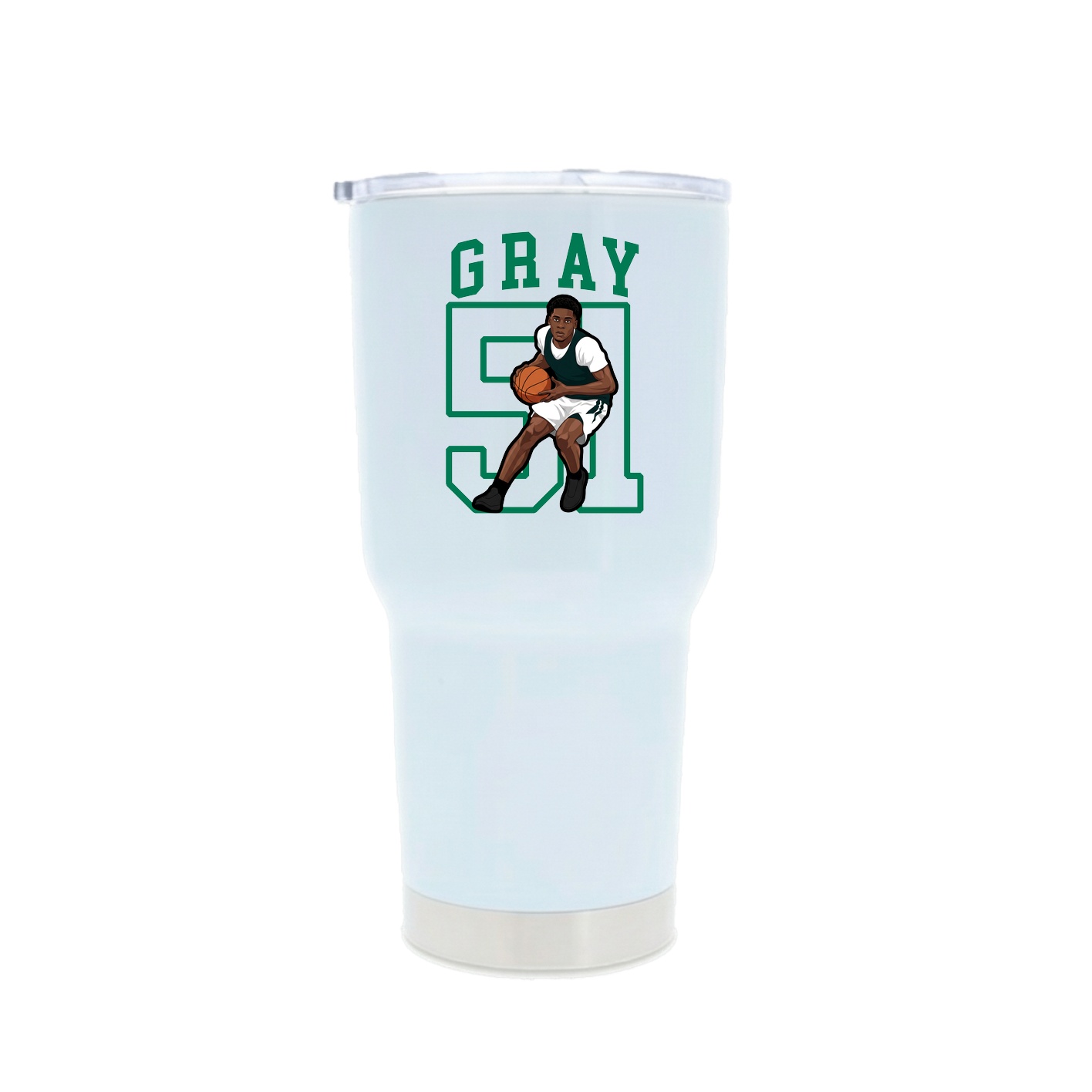 30oz Stainless Steel Tumbler — Shirsey in White
