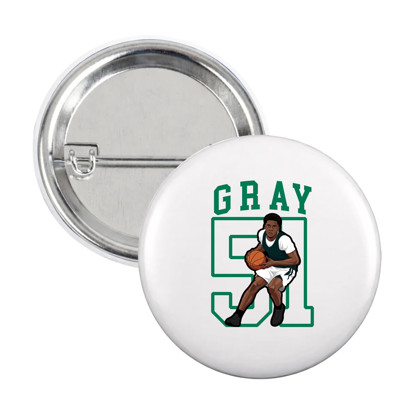 Game Day Button — Shirsey in White