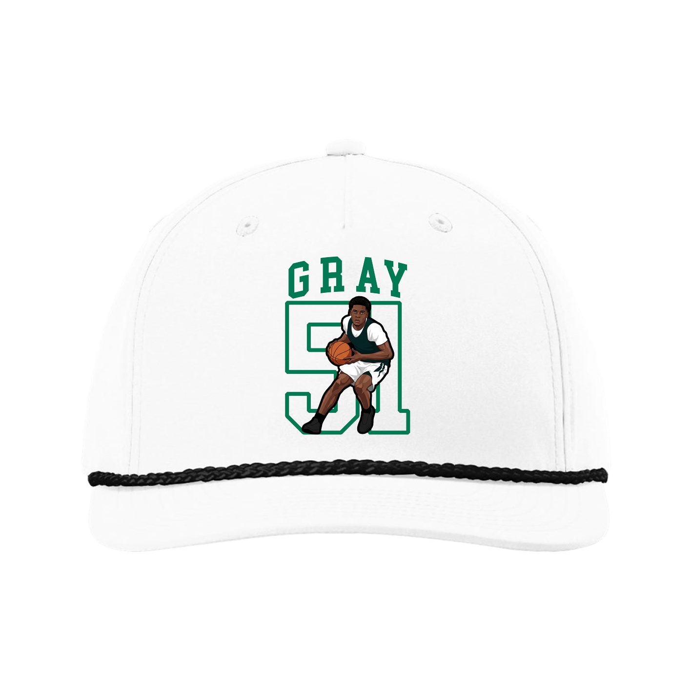Five-Panel Classic Rope Cap — Shirsey in White