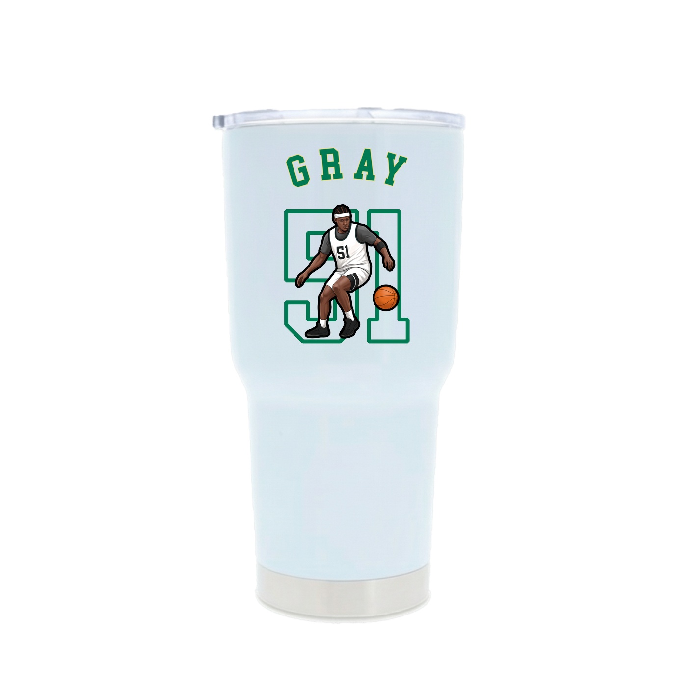 30oz Stainless Steel Tumbler — Shirsey Arch in White