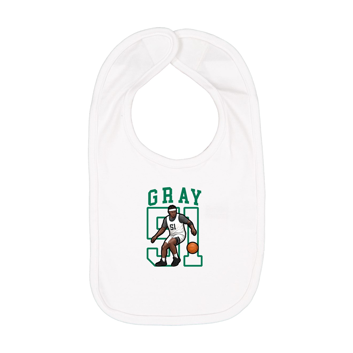 Infant Bib — Shirsey in White