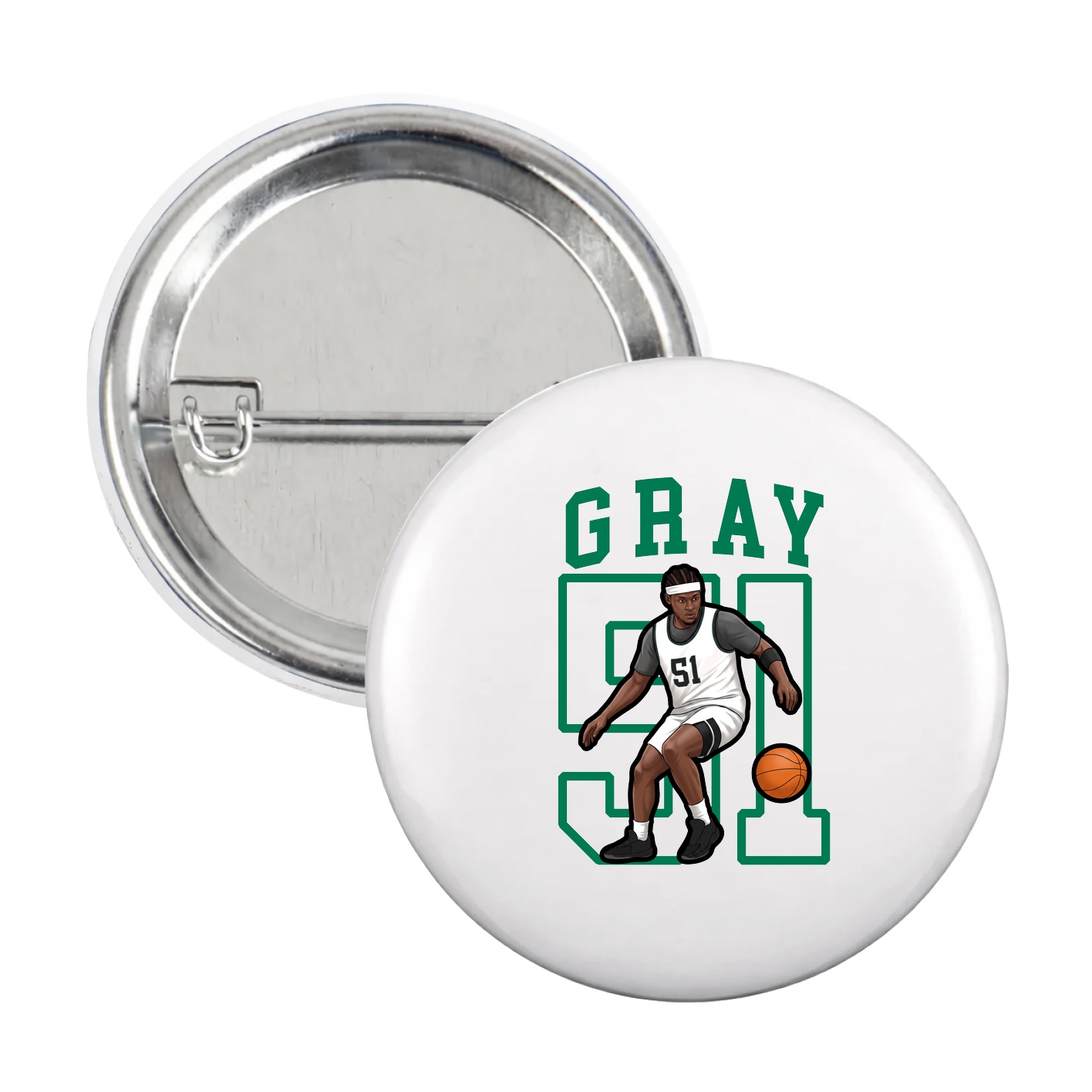 Game Day Button — Shirsey in White