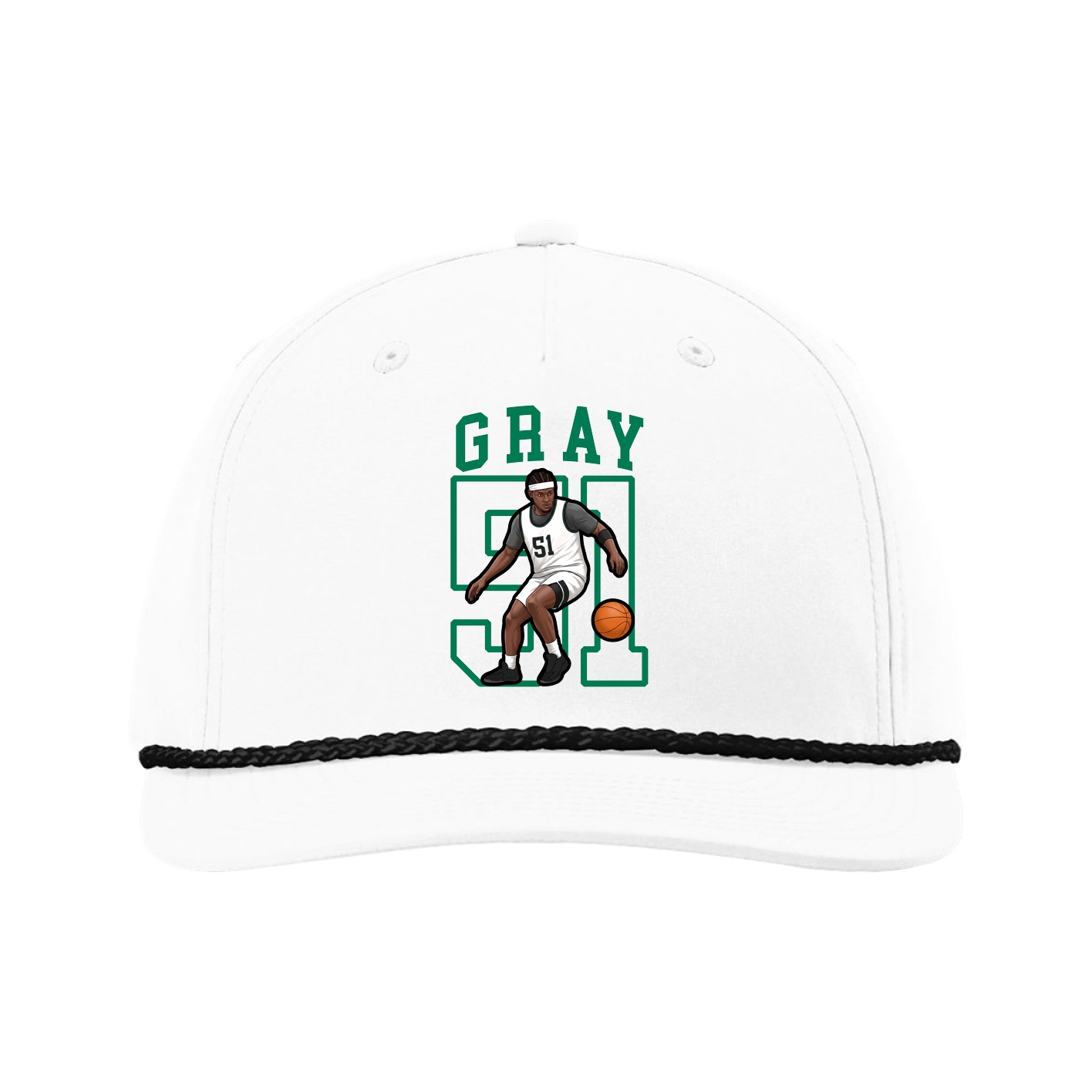 Five-Panel Classic Rope Cap — Shirsey in White