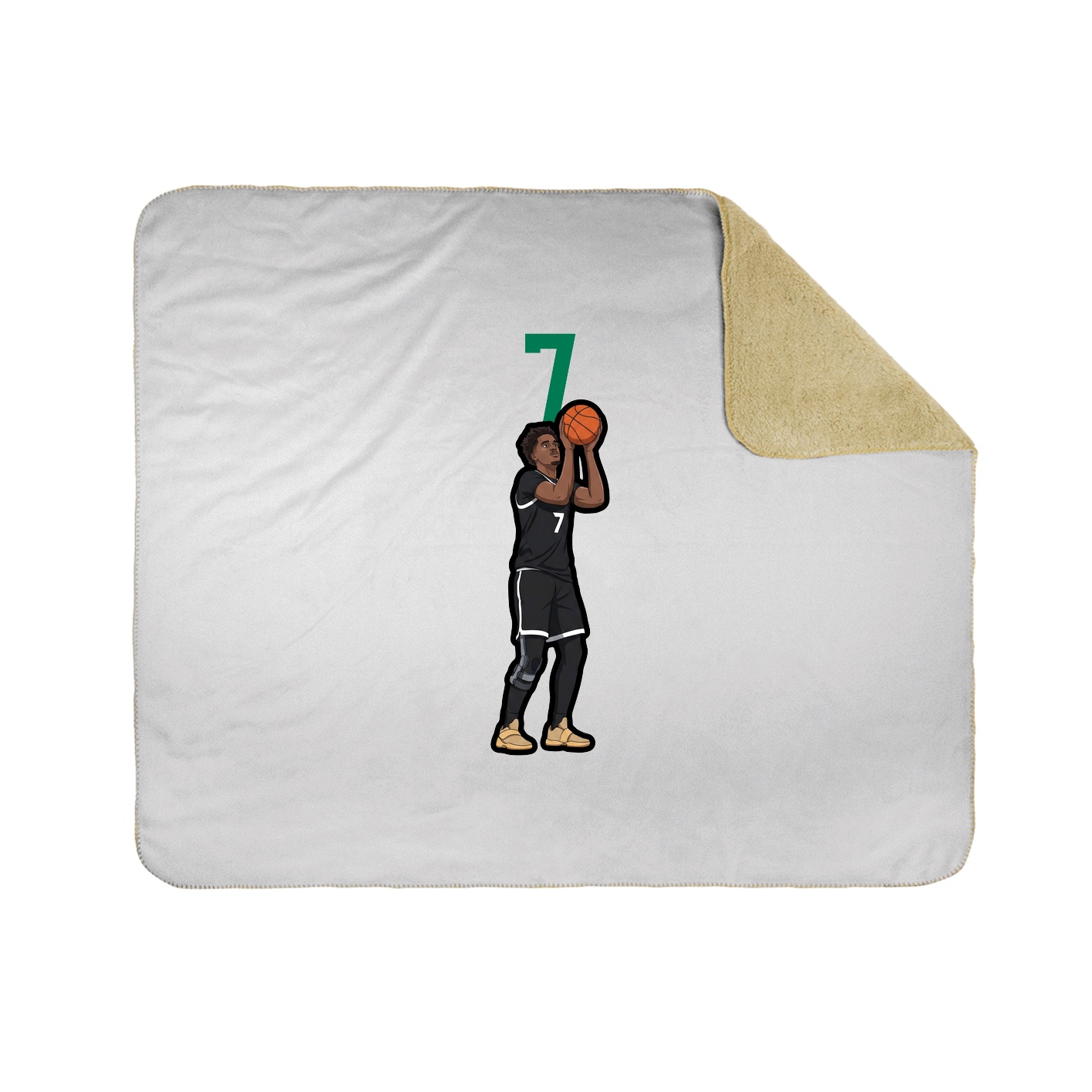 Throw Blanket — Number Top in White