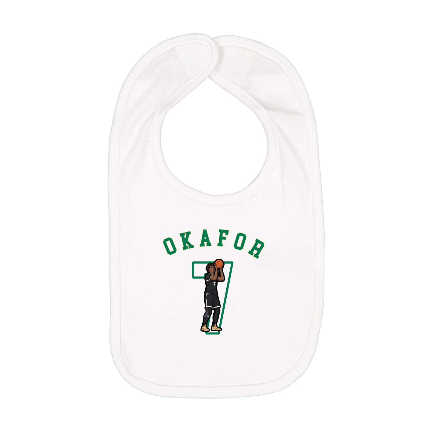 Infant Bib — Shirsey Arch in White