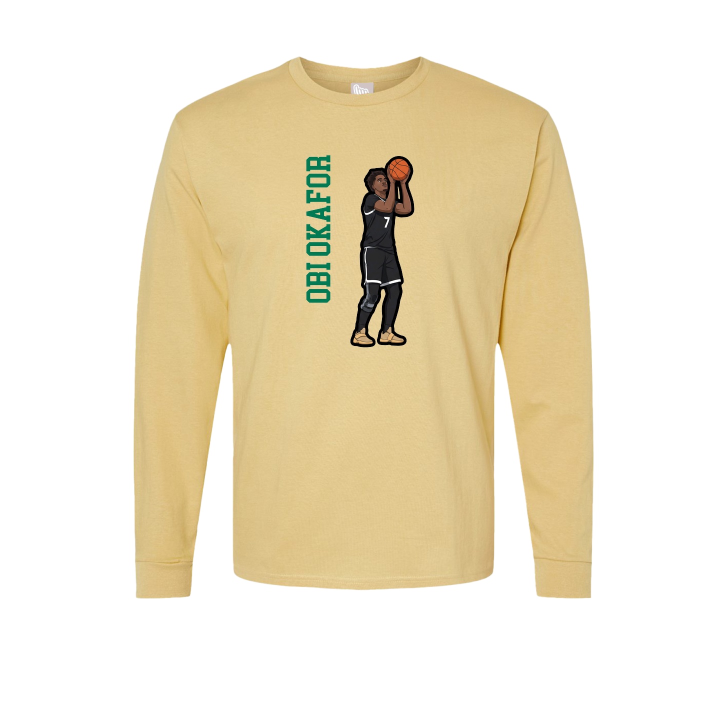 Long Sleeve Tee — Name Vertical in Vegas Gold
