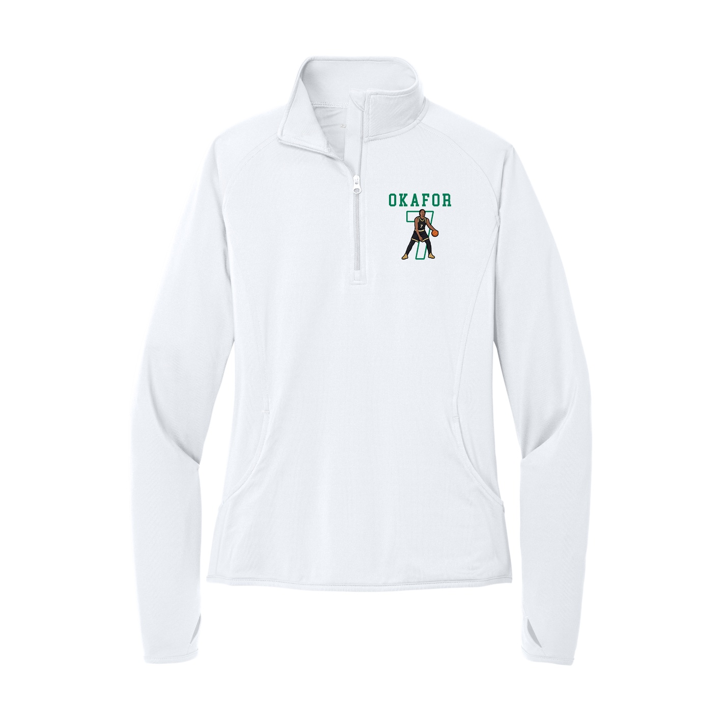 Women's Q-Zip Pullover — Shirsey in White