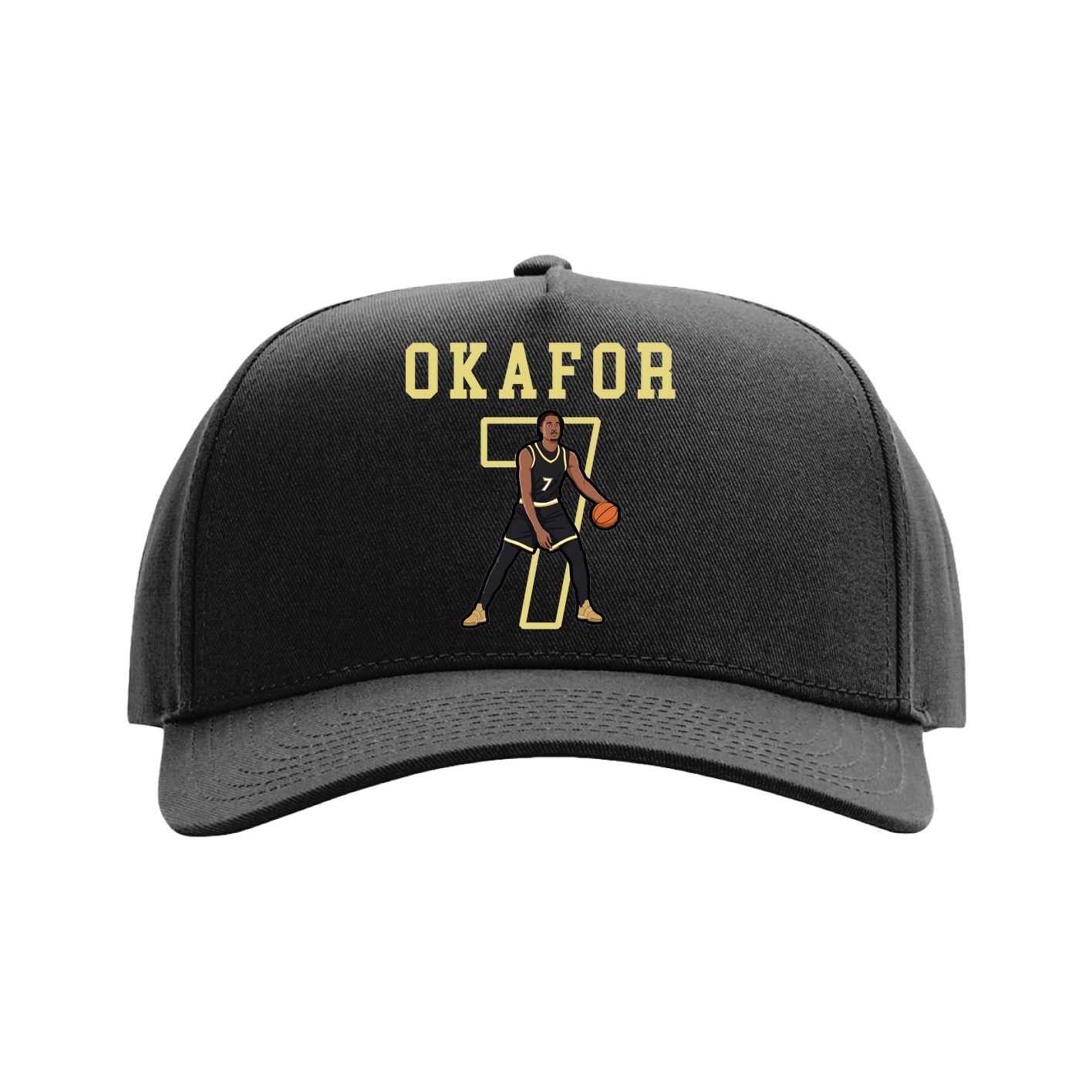 Full Fabric Five-Panel Champ Cap — Shirsey in Black