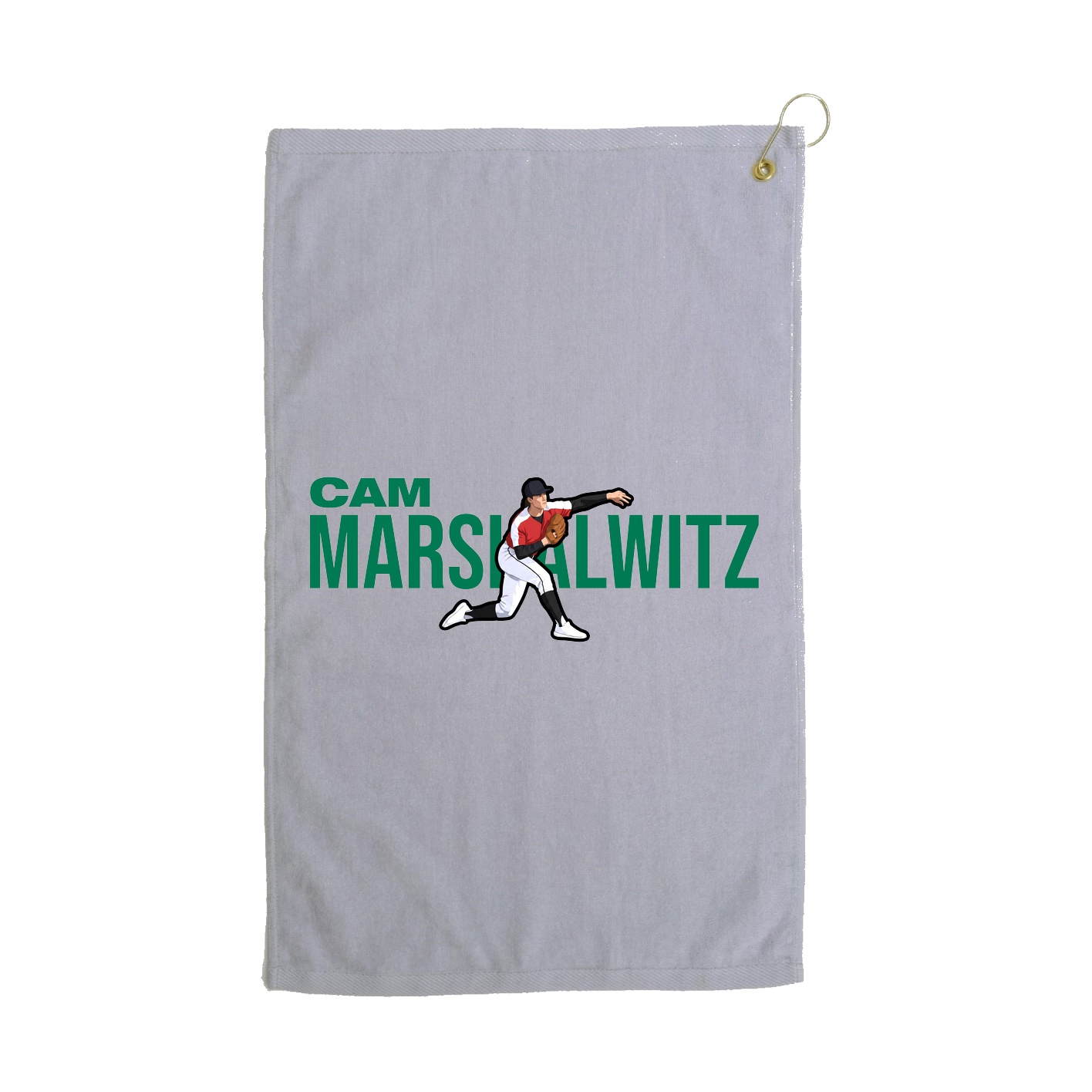 Golf Towel — Player Name in Grey