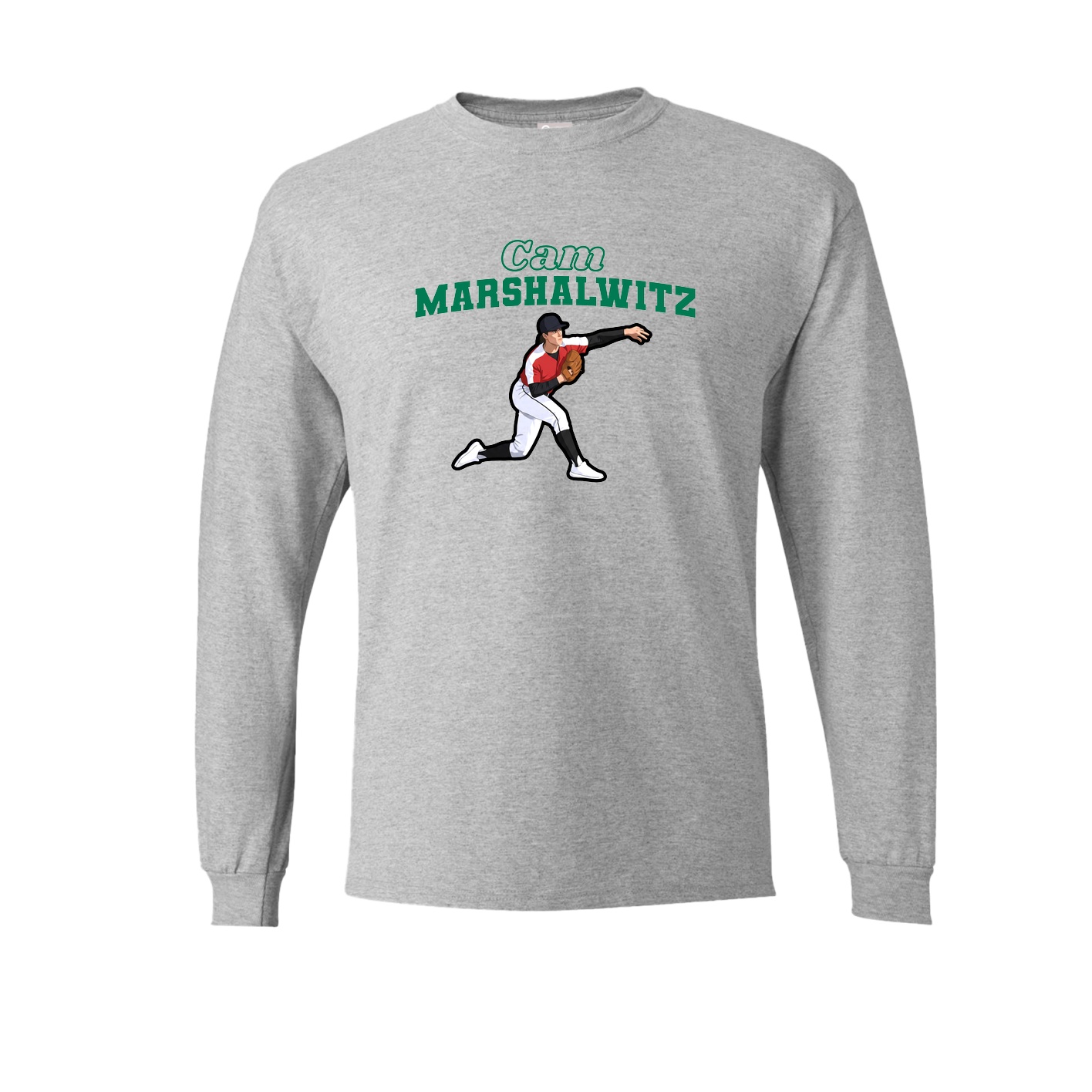 Long Sleeve Tee — Name Arch in Grey
