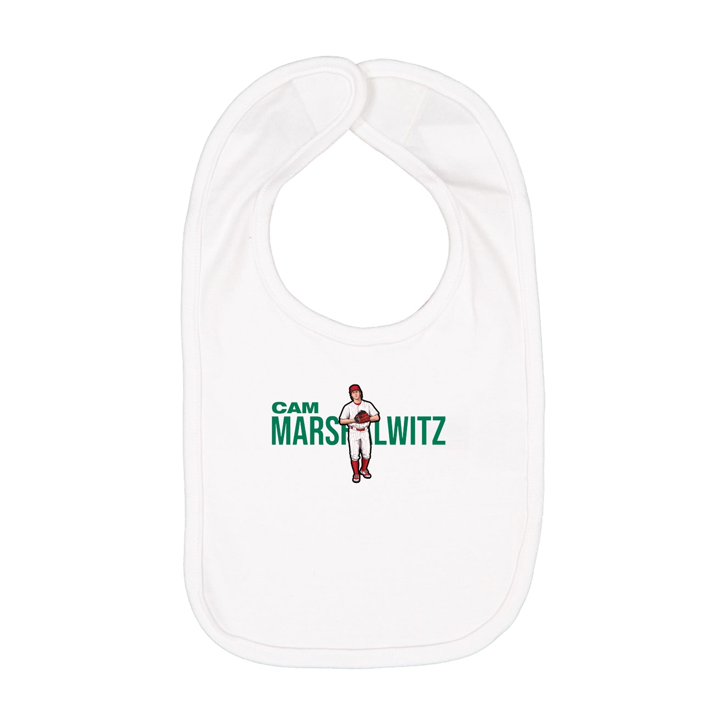 Infant Bib — Player Name in White