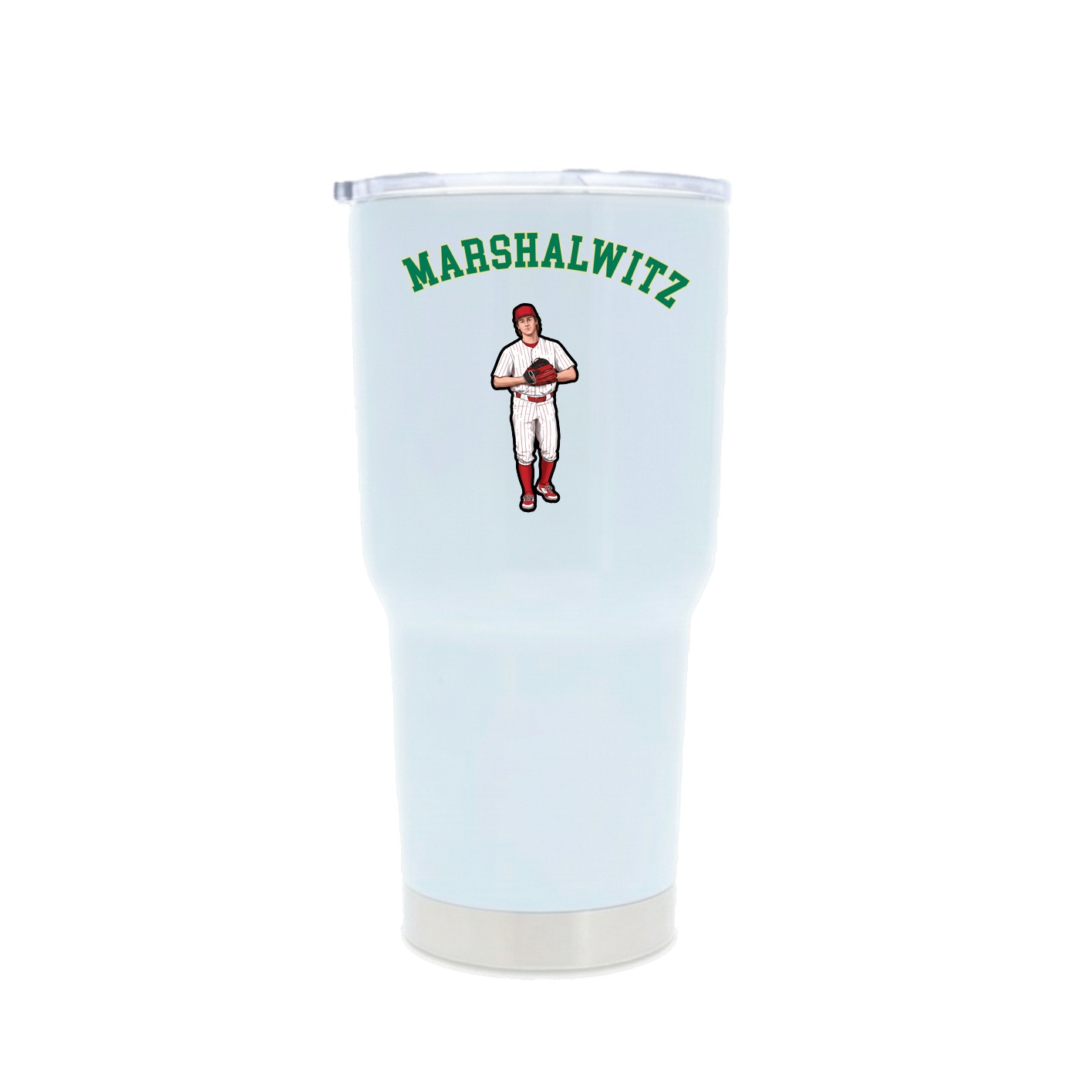 30oz Stainless Steel Tumbler — Shirsey Arch in White
