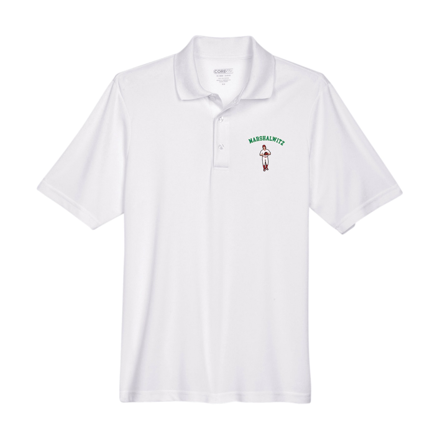 Performance Polo — Shirsey Arch in White